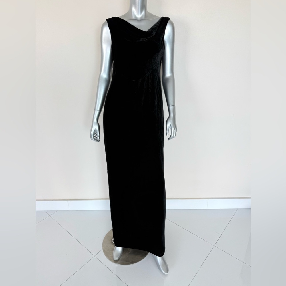 NWT!!! Brooks Brothers long velvet black dress size 8 US Retail 498$
